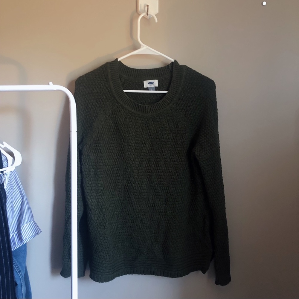 Green knit sweater